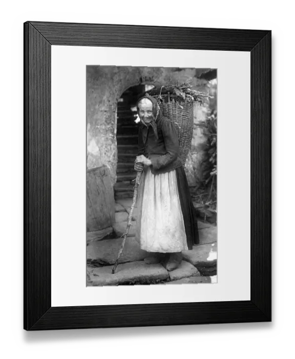 Framed Print : Historic photograph, farmer's wife