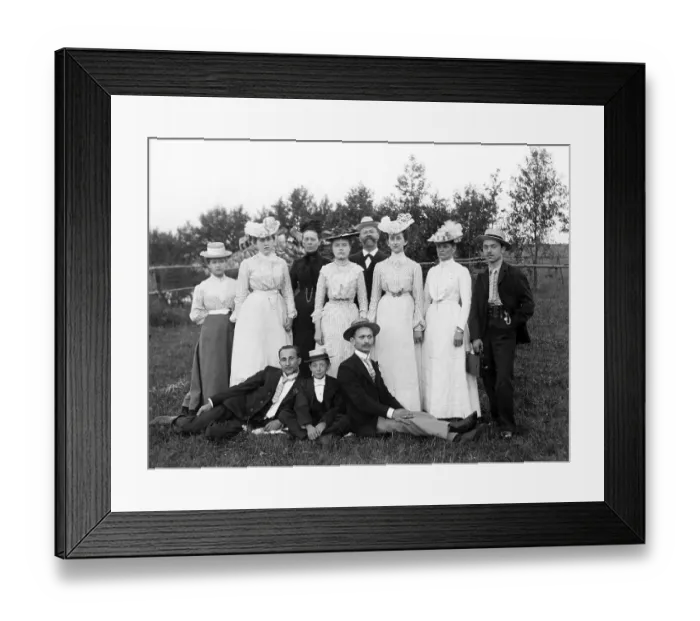 Framed Print : Historic photograph, group photo, around 1910