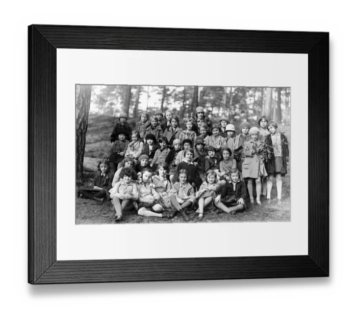 Framed Print : Historic photograph, school class, around 1925