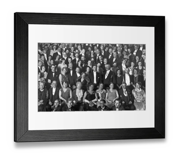 Framed Print : Historic photograph, large group of people Framed Print : Historic photograph, large group of people