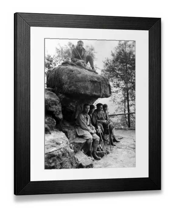 Framed Print : Historic photograph, hiker, around 1925