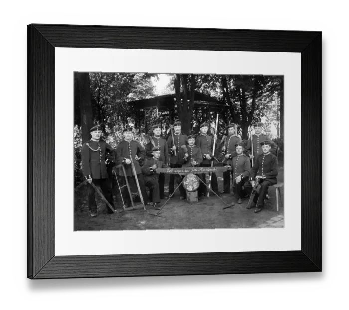 Framed Print : Historical image, reservists with tools, ca. 1908