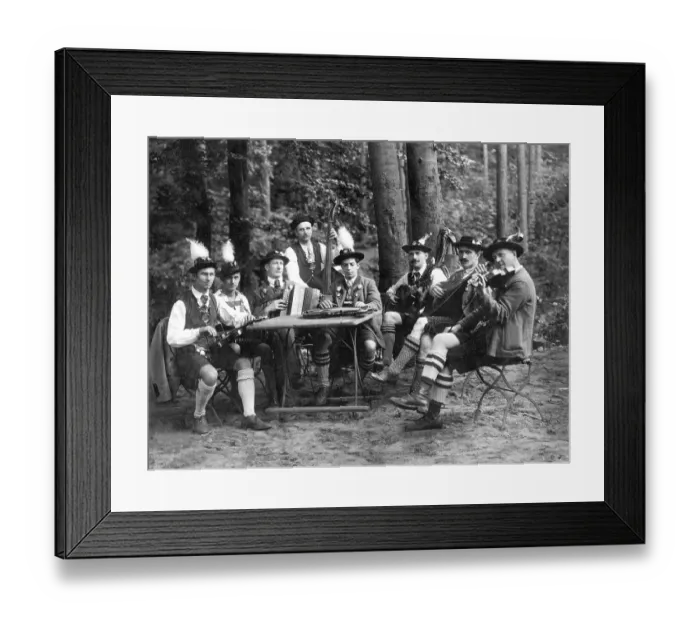 Framed Print : Historical image, folk musicians, ca. 1922 Framed Print : Historical image, folk musicians, ca. 1922