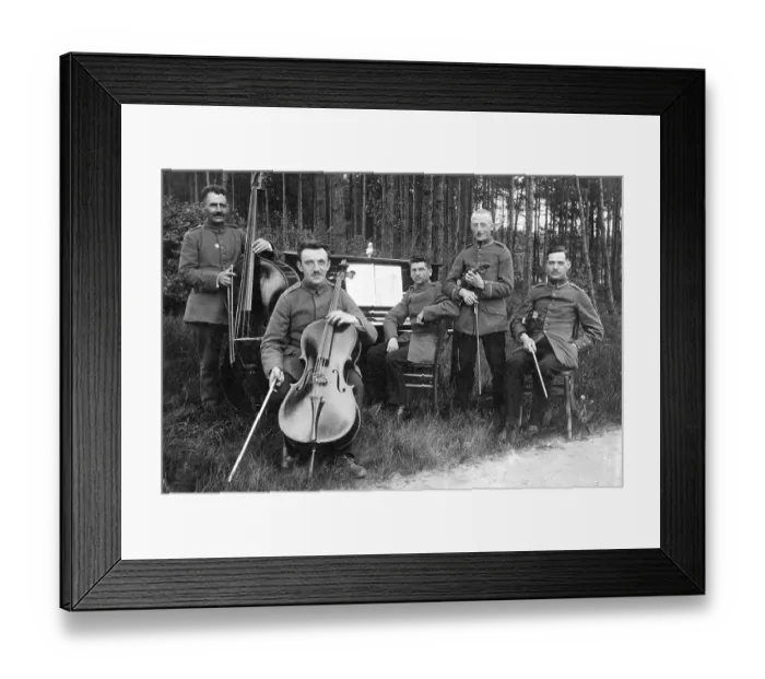 Framed Print : Historical image, military band outdoors, ca. 1926