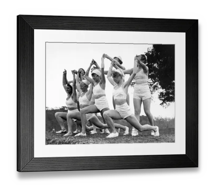 Framed Print : Historical image, women doing gymnastics, ca. 1940