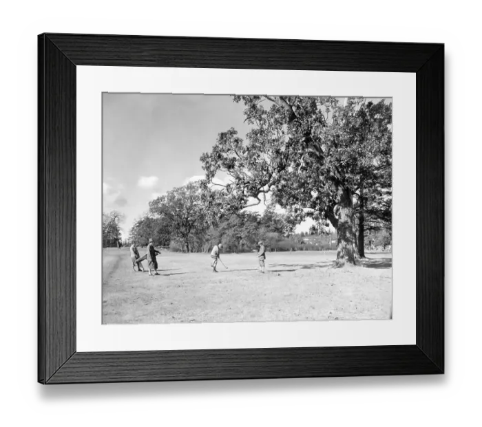 Framed Print : Historical image, playing golf, ca. 1926