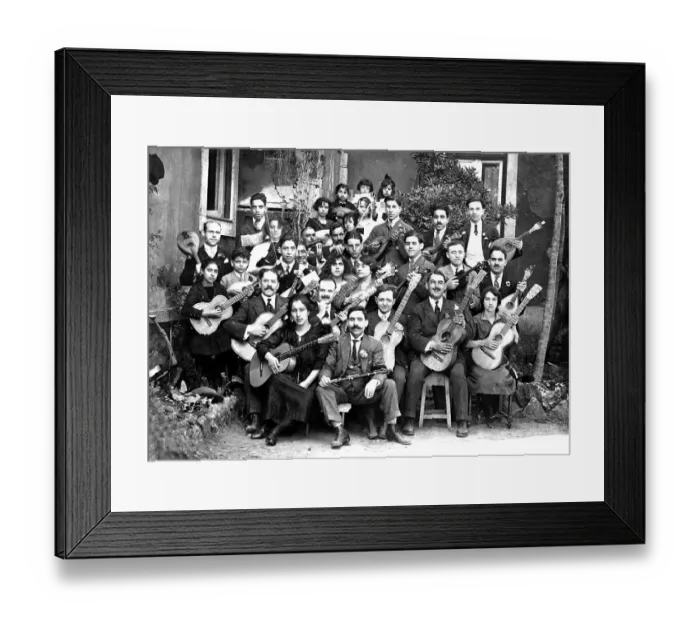 Framed Print : Historic photograph, band in the twenties