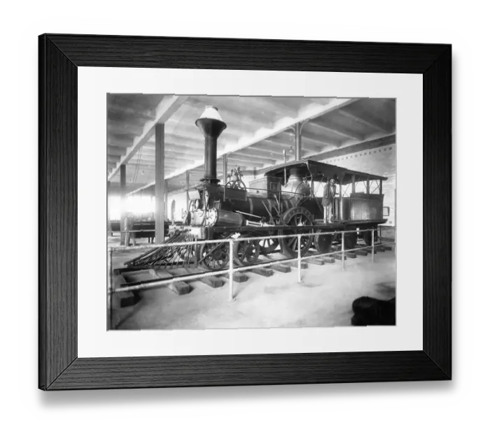 Framed Print : Historic photograph, steam engine, around 1924 Framed Print : Historic photograph, steam engine, around 1924