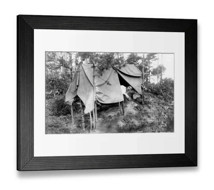 Framed Print : Historic photograph, camping, around 1912