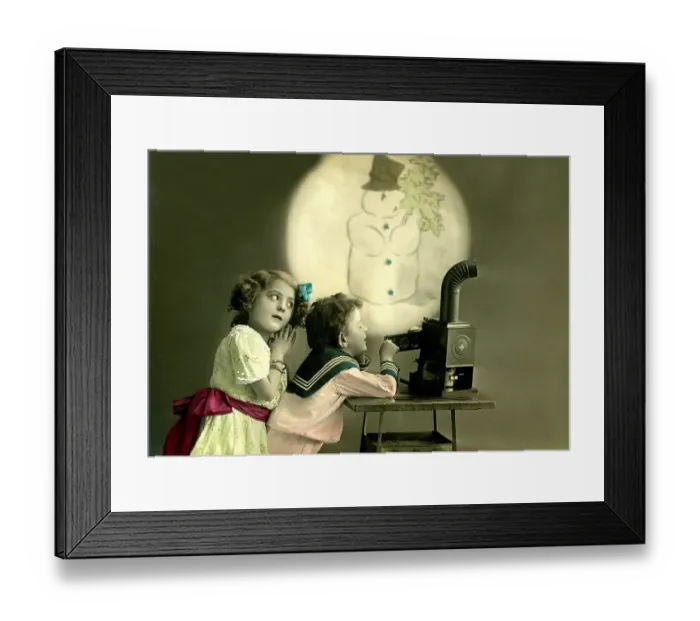 Framed Print : Historic photograph, slide show, around 1914 Framed Print : Historic photograph, slide show, around 1914