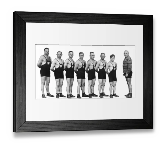 Framed Print : Gymnasts, historic photograph, around 1916