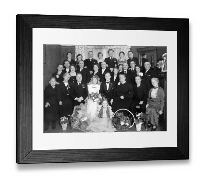 Framed Print : Wedding, historic photograph, around 1930