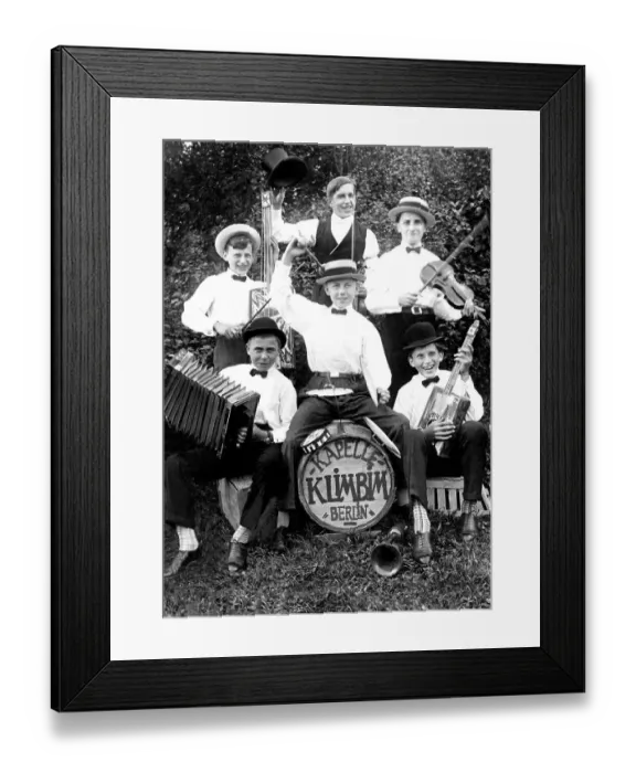 Framed Print : The band Klimbim, historic photograph, around 1924 Framed Print : The band Klimbim, historic photograph, around 1924