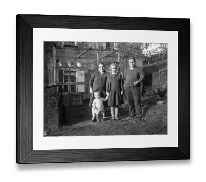 Framed Print : Farmer's family, historical image, ca. 1932