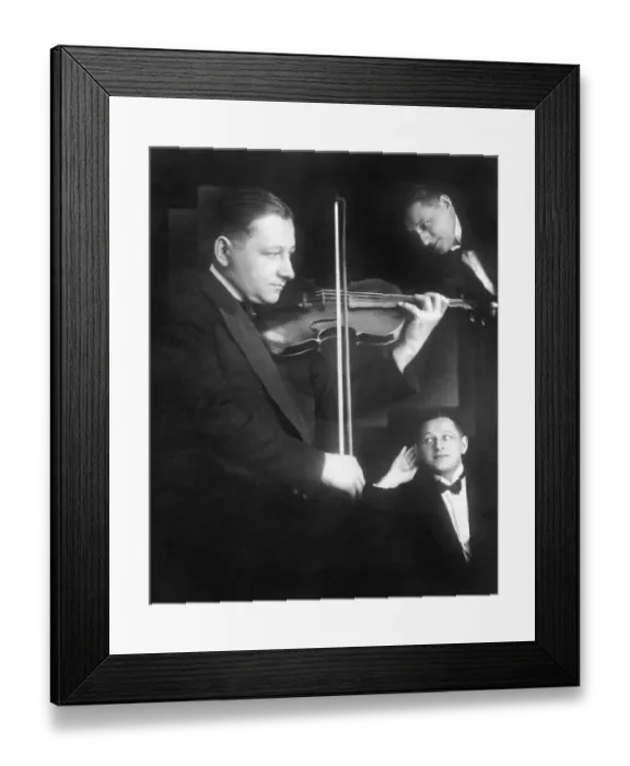 Framed Print : Violinist, collage, historical image, ca. 1928
