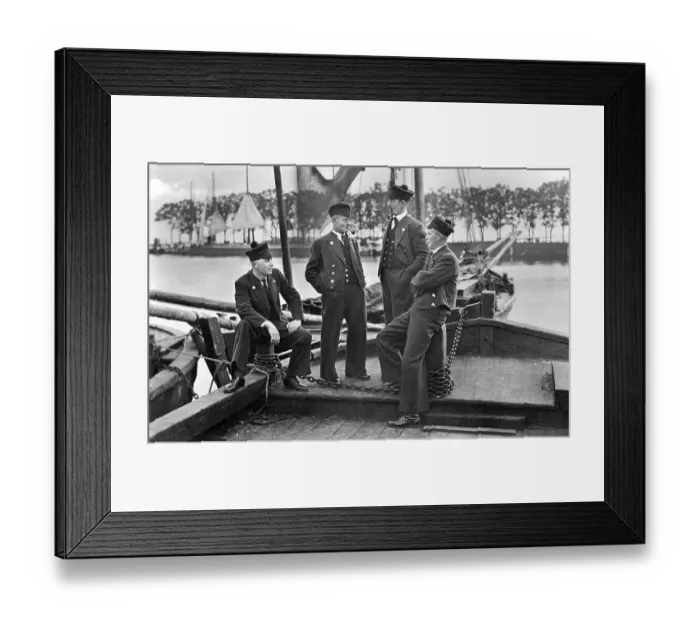 Framed Print : Fishermen wearing traditional garments