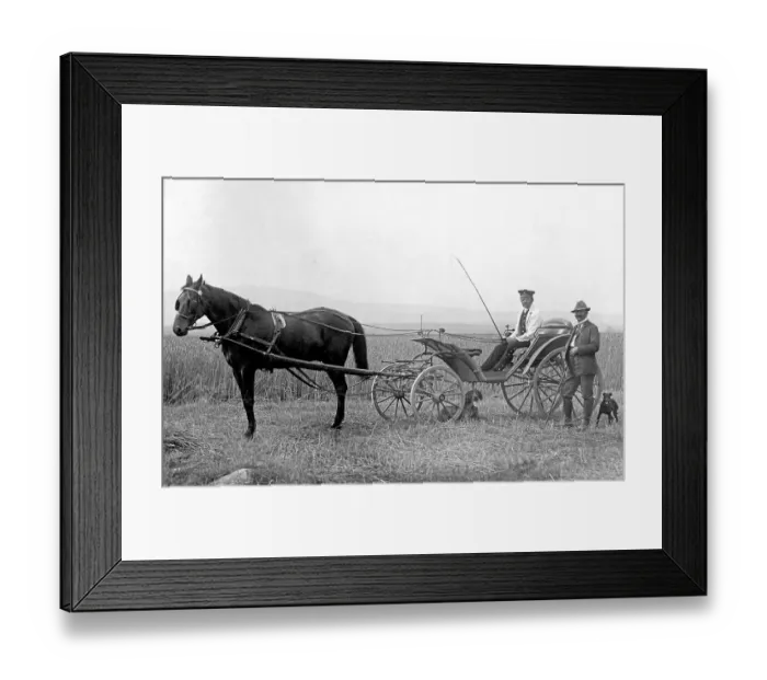 Framed Print : Lord of the Manor in a carriage