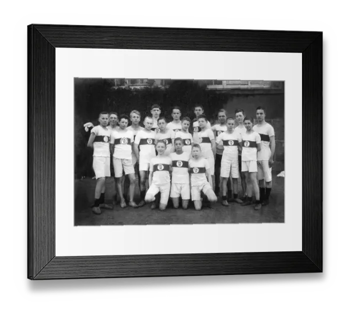 Framed Print : Young athletes wearing jerseys Framed Print : Young athletes wearing jerseys
