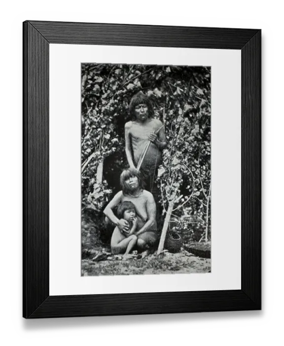 Framed Print : Extinct Tierra del Fuego Indians of the Yamana tribe