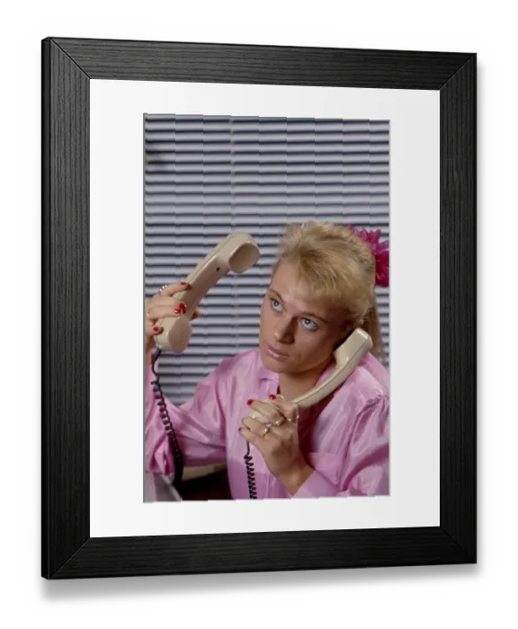 Framed Print : Secretary on the phone Office scene Framed Print : Secretary on the phone Office scene