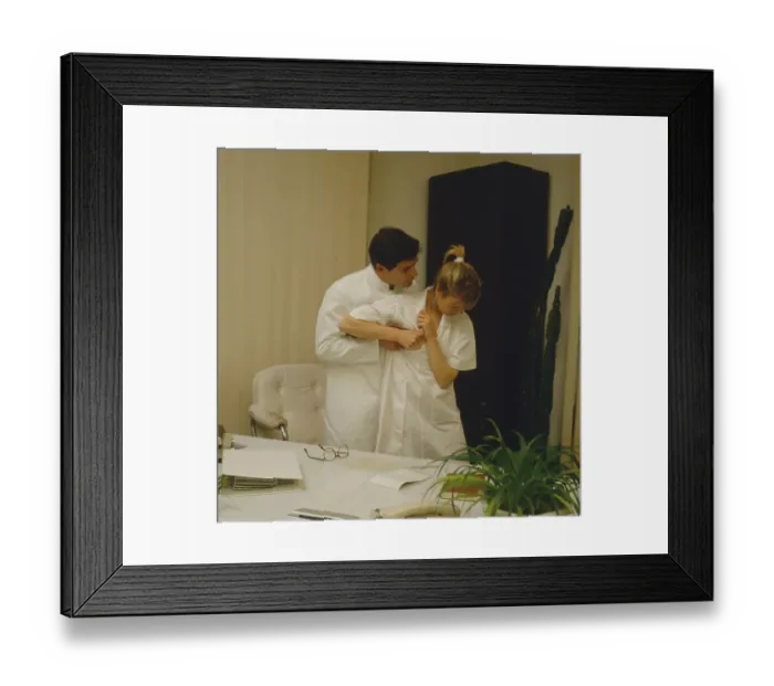 Framed Print : Dispute in the doctor's office Office scene