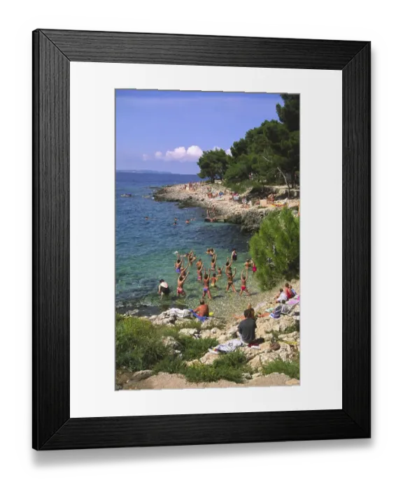 Framed Print : Beach, Summer, Bathing, Sea, Sport, Gymnastics Framed Print : Beach, Summer, Bathing, Sea, Sport, Gymnastics