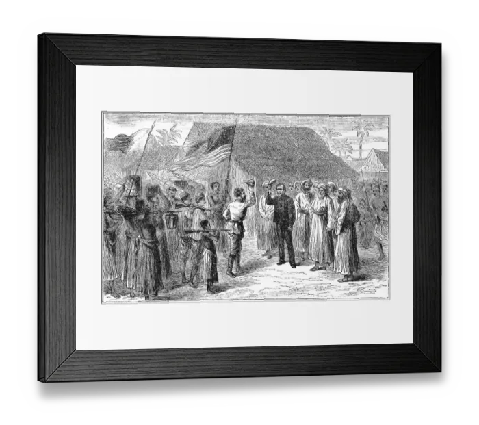 Framed Print : Stanley meets Livingstone