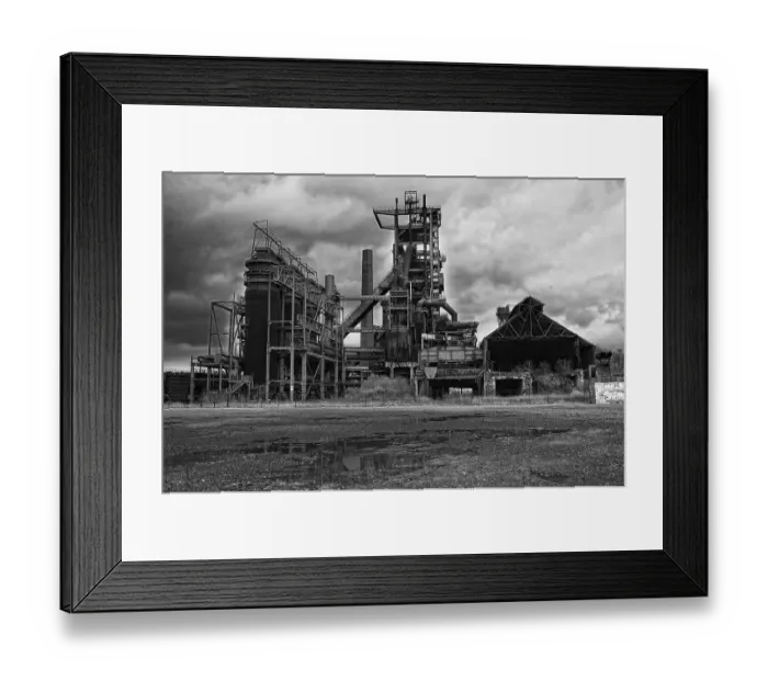 Framed Print : Former blast furnace plant, steelworks Framed Print : Former blast furnace plant, steelworks