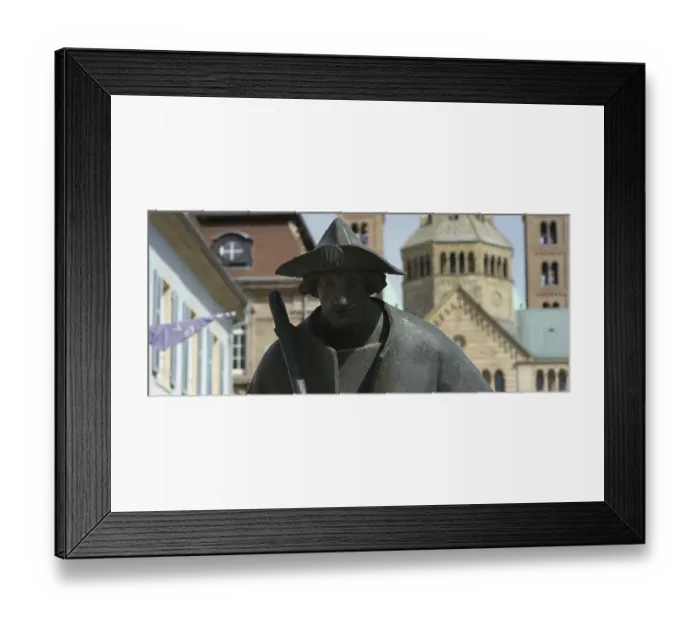 Framed Print : Statue pilgrims in Speyer, Germany