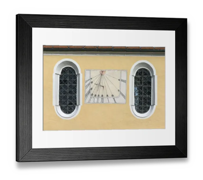 Framed Print : Sundial at the church Sankt Aegidius