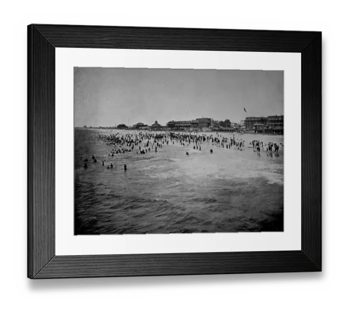 Framed Print : The beach on the south coast of New Jersey