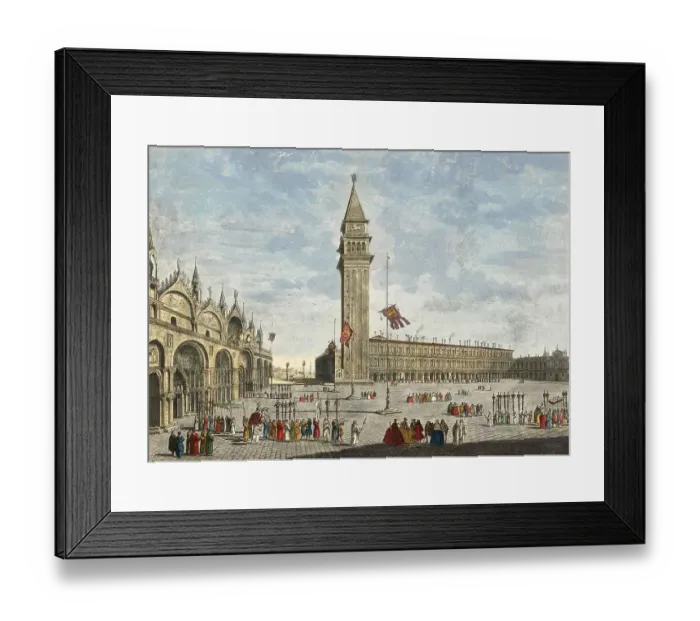 Framed Print : The Great Square or St Marks Square seen from the Great Clock