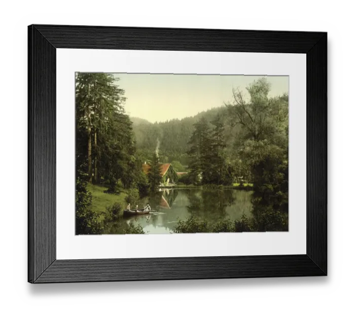 Framed Print : Christianental Game Park near Wernigerode in the Harz Mountains