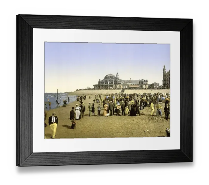 Framed Print : The beach of the Kursaal, Ostend