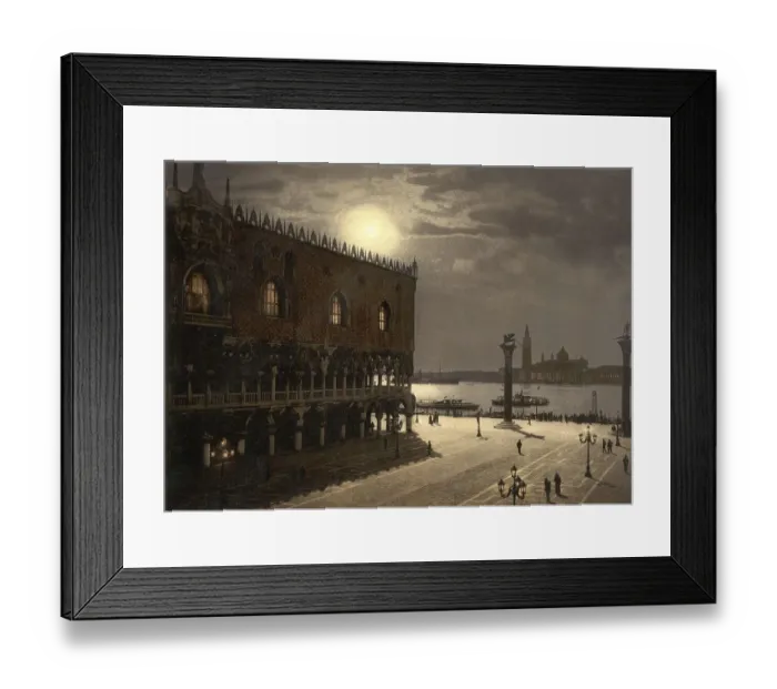 Framed Print : Piazzetta and San Georgio by moonlight