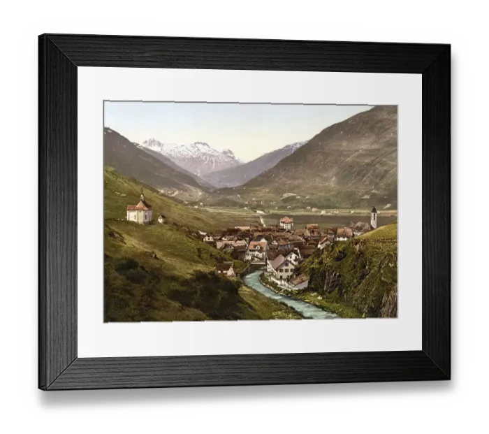 Framed Print : Urseren, also Ursern, is the valley of the upper Reuss in Uri Framed Print : Urseren, also Ursern, is the valley of the upper Reuss in Uri