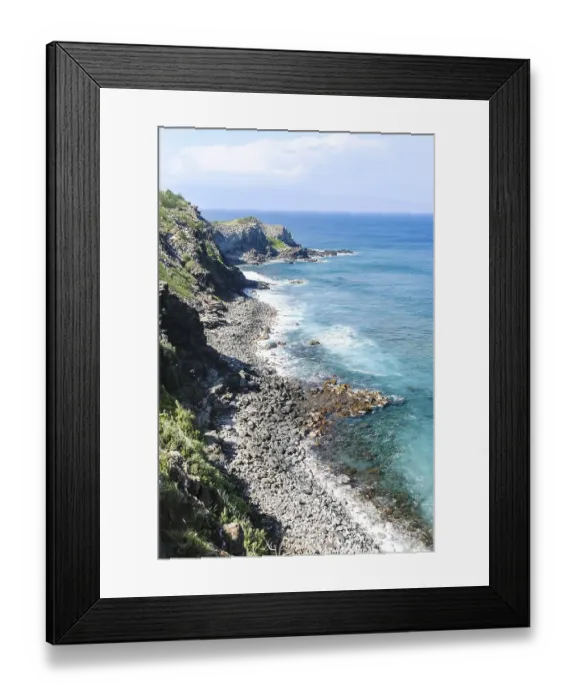 Framed Print : High view of a rocky coastline at Maui Framed Print : High view of a rocky coastline at Maui