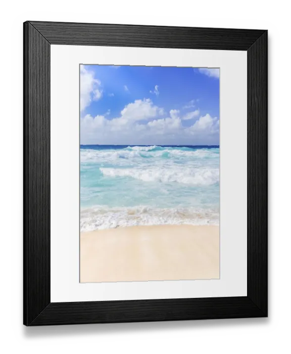 Framed Print : Stunning blue ocean. Hawaiian beach