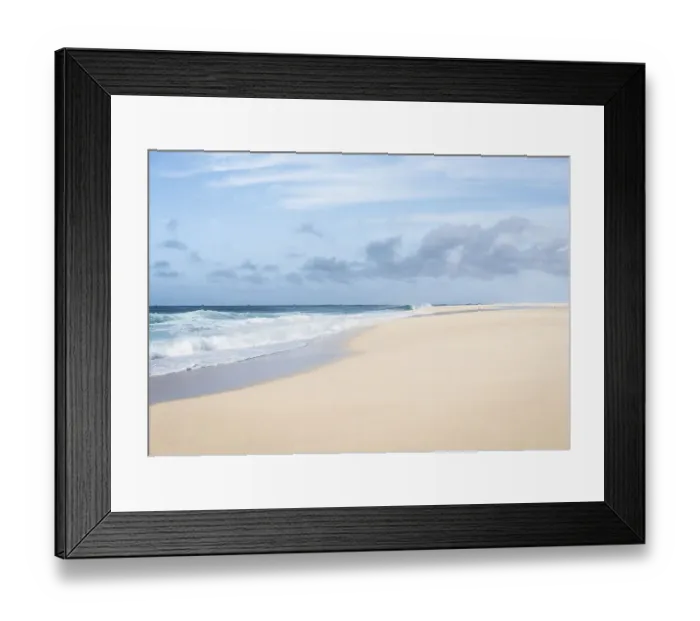 Framed Print : Desert tropical beach in Hawaii