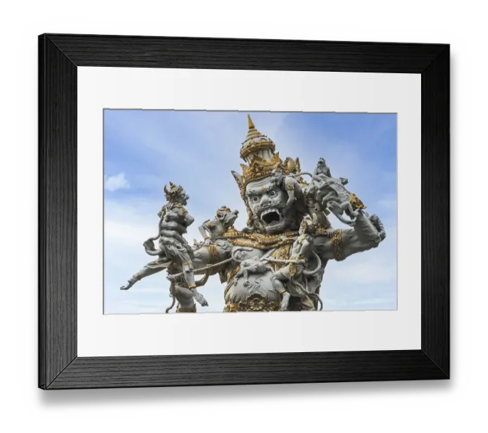 Framed Print : Kumbakarna Laga statue at the Botanical Gardens in Bali