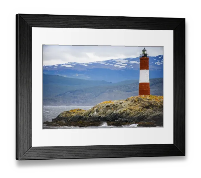 Framed Print : Les Eclaireurs lighthouse is located in the Beagle Channel in Ushuaia Framed Print : Les Eclaireurs lighthouse is located in the Beagle Channel in Ushuaia
