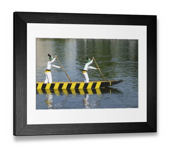 Framed Print : Fischerstechen on the Danube, old custom in Ulm Framed Print : Fischerstechen on the Danube, old custom in Ulm