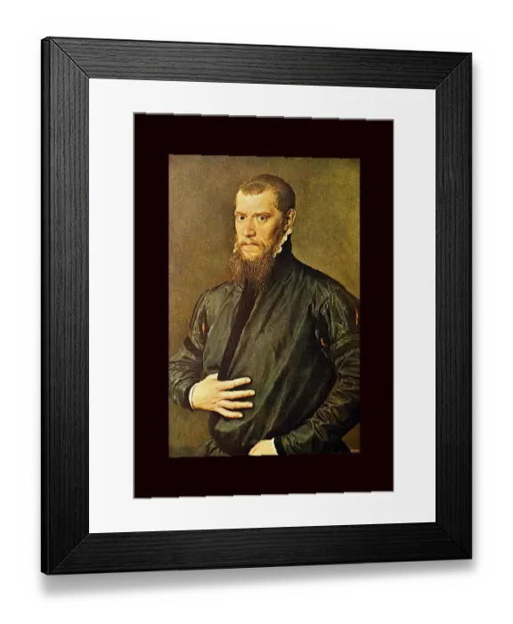 Framed Print : Male portrait, painted by Antonis Mor