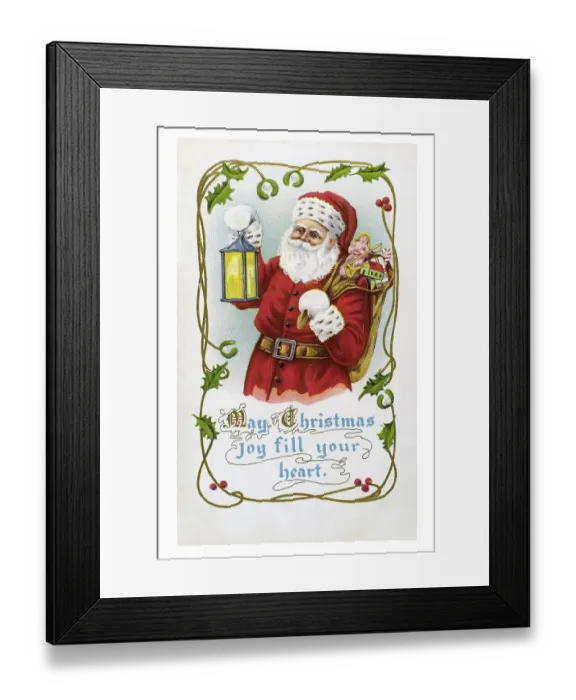 Framed Print : Historical Christmascard, Father Christmas Framed Print : Historical Christmascard, Father Christmas