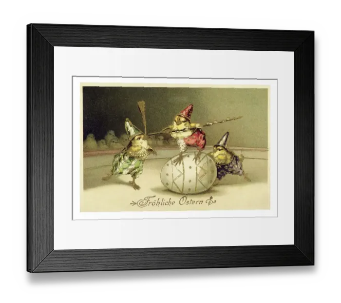 Framed Print : Historical Easter greetings card