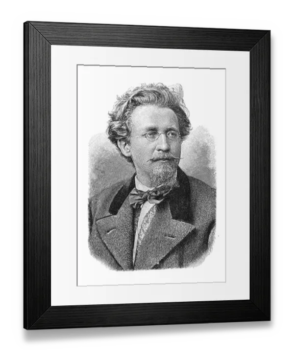 Framed Print : Woodcut, Friedrich Gerhard Rohlfs, portrait Framed Print : Woodcut, Friedrich Gerhard Rohlfs, portrait