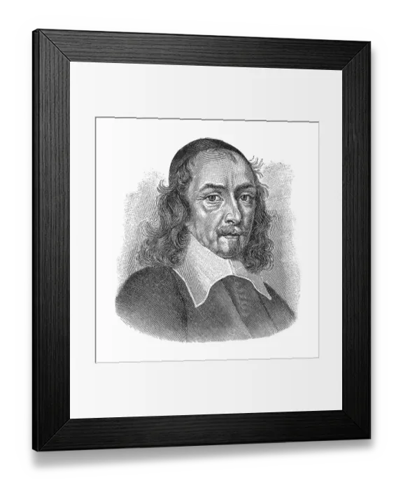 Framed Print : Woodcut, Pierre Corneille, portrait