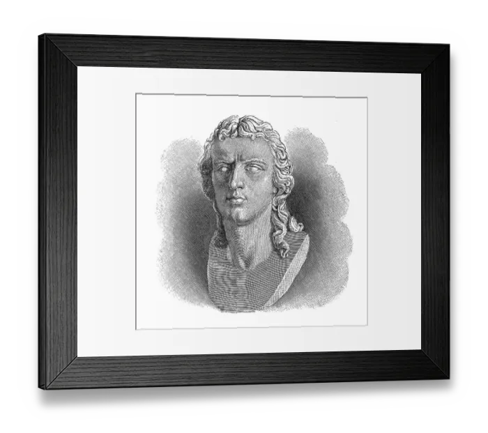 Framed Print : Woodcut, Friedrich Schiller, portrait Framed Print : Woodcut, Friedrich Schiller, portrait