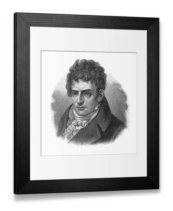 Framed Print : Woodcut, Robert Fulton, portrait Framed Print : Woodcut, Robert Fulton, portrait