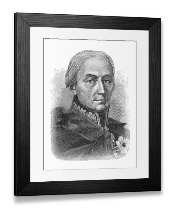 Framed Print : Woodcut, Friedrich Wilhelm Freiherr von Buelow Framed Print : Woodcut, Friedrich Wilhelm Freiherr von Buelow